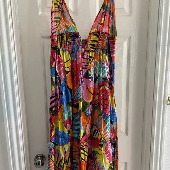 polo ralph lauren beach dress Polo Ralph Lauren Beach Coverup / Slip Dress  Flying Flamingos